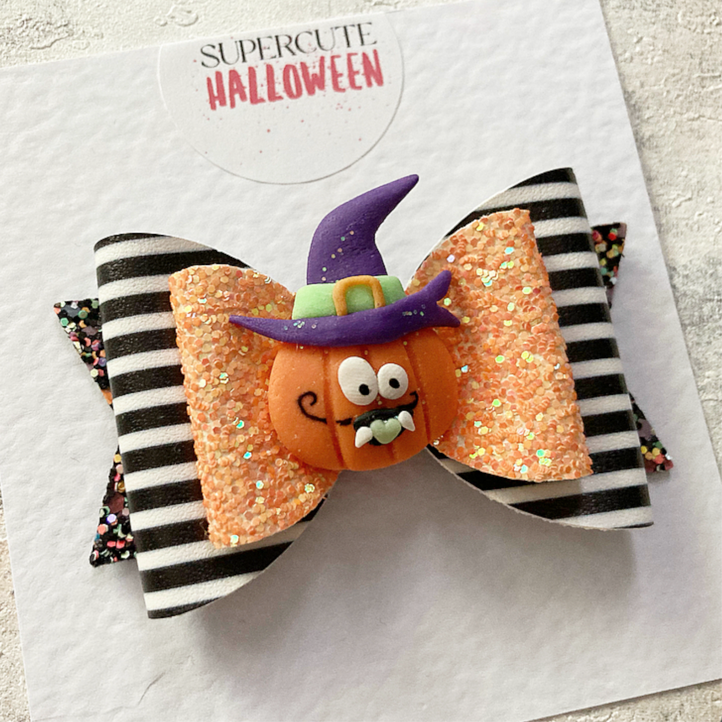 Luxury Pumpkin Halloween Hair Bow