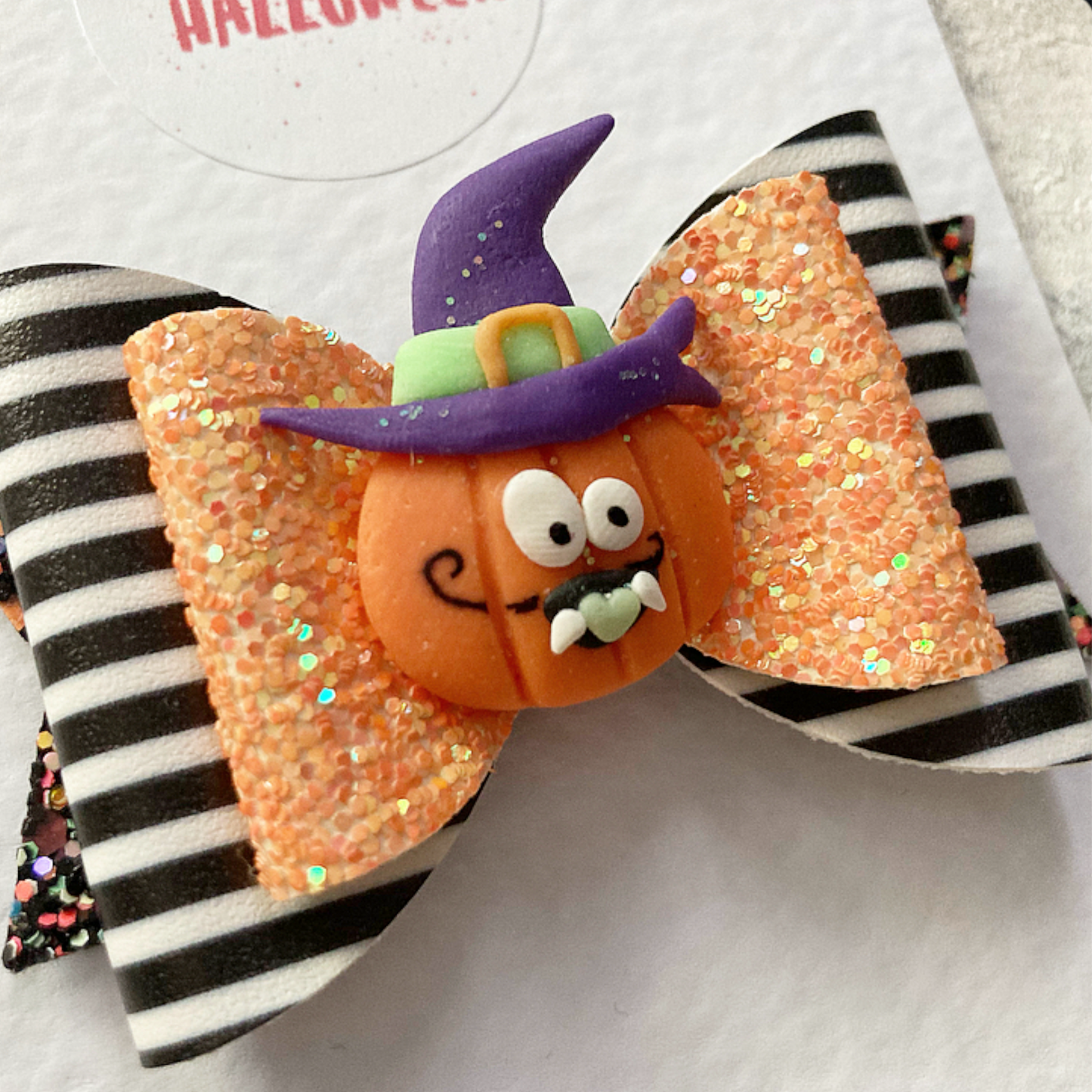 Luxury Pumpkin Halloween Hair Bow