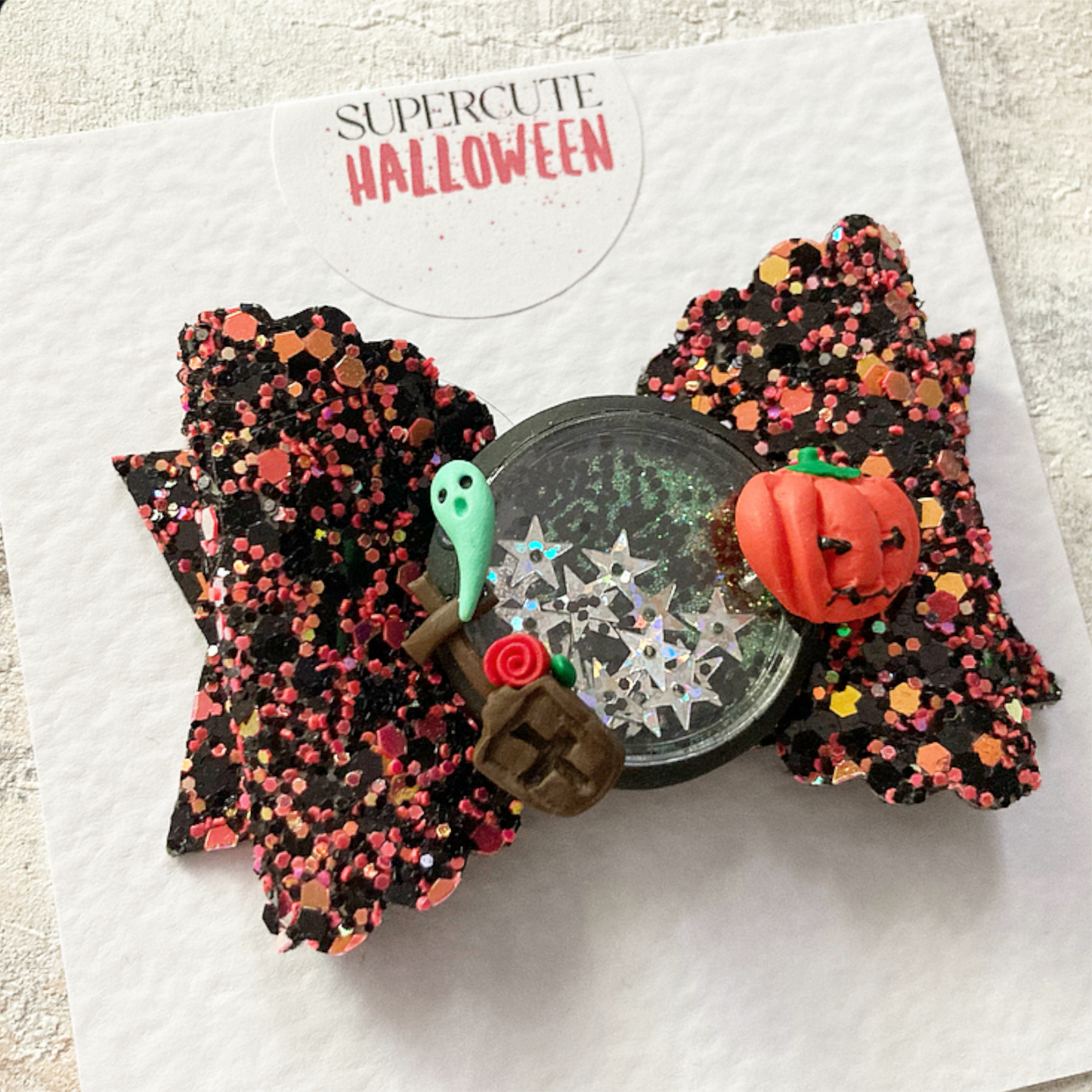 Luxury Halloween Pumpkin Hair Bow