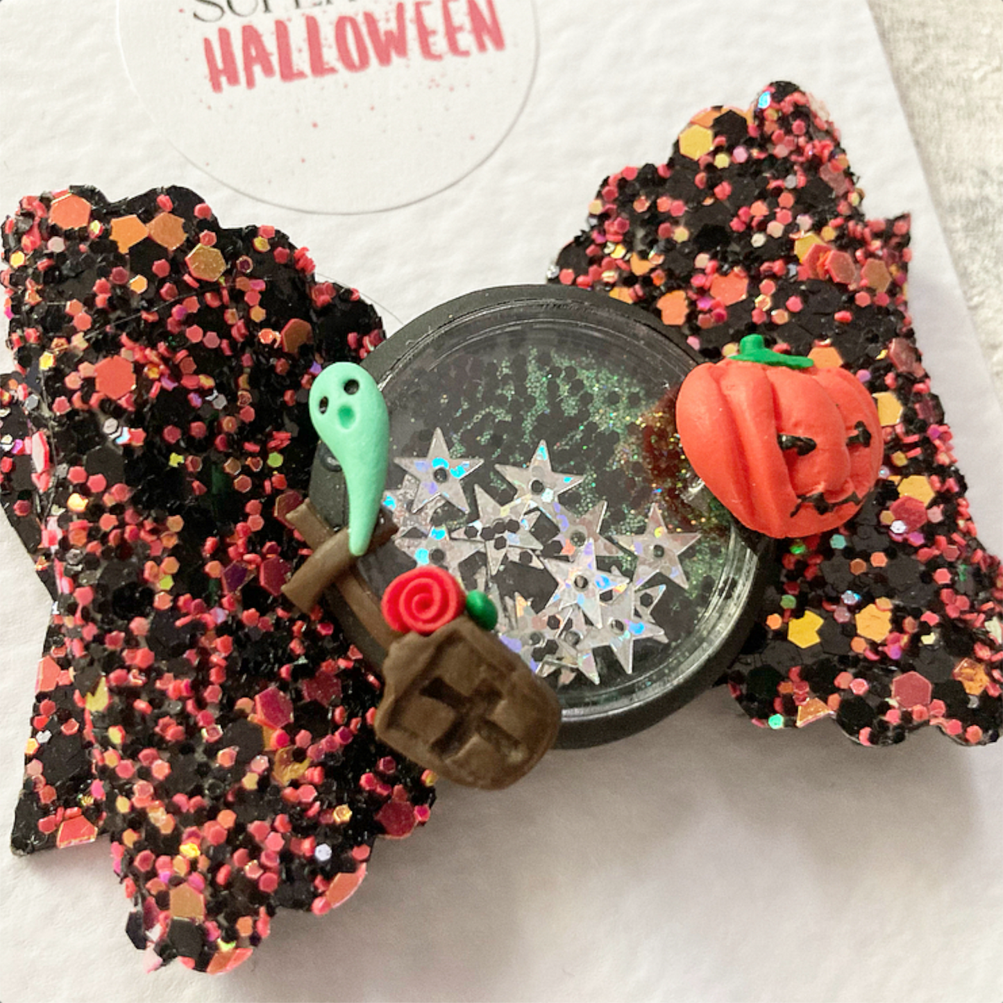 Luxury Halloween Pumpkin Hair Bow