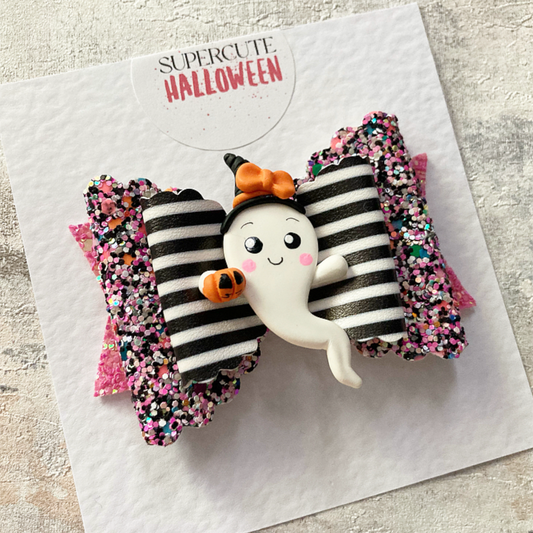 Luxury Ghost Halloween Hair Bow