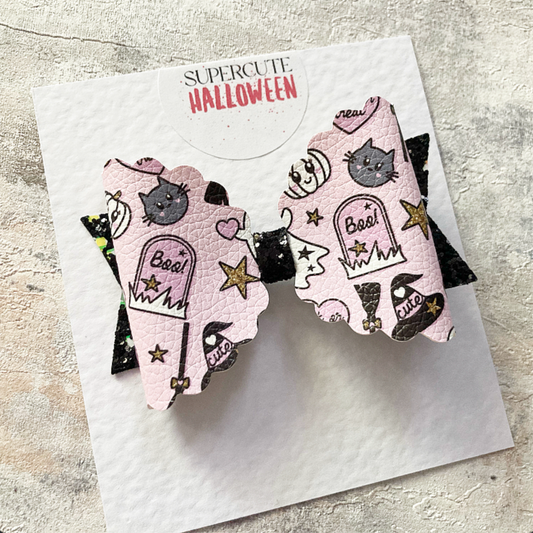 Pink Halloween Hair Bow